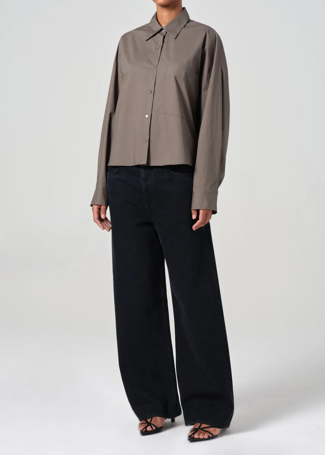 Naya Shirt in Pelican sold by Agolde product image thumbnail 4