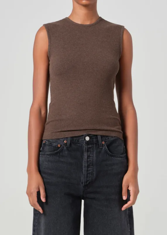 Binx Tank in Lizard made by Agolde