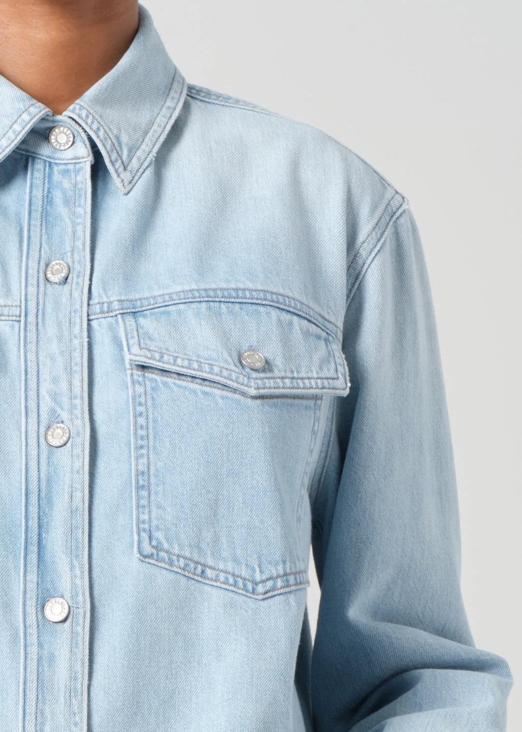 Rina Slim Shirt in Extract sold by Agolde product image thumbnail 5