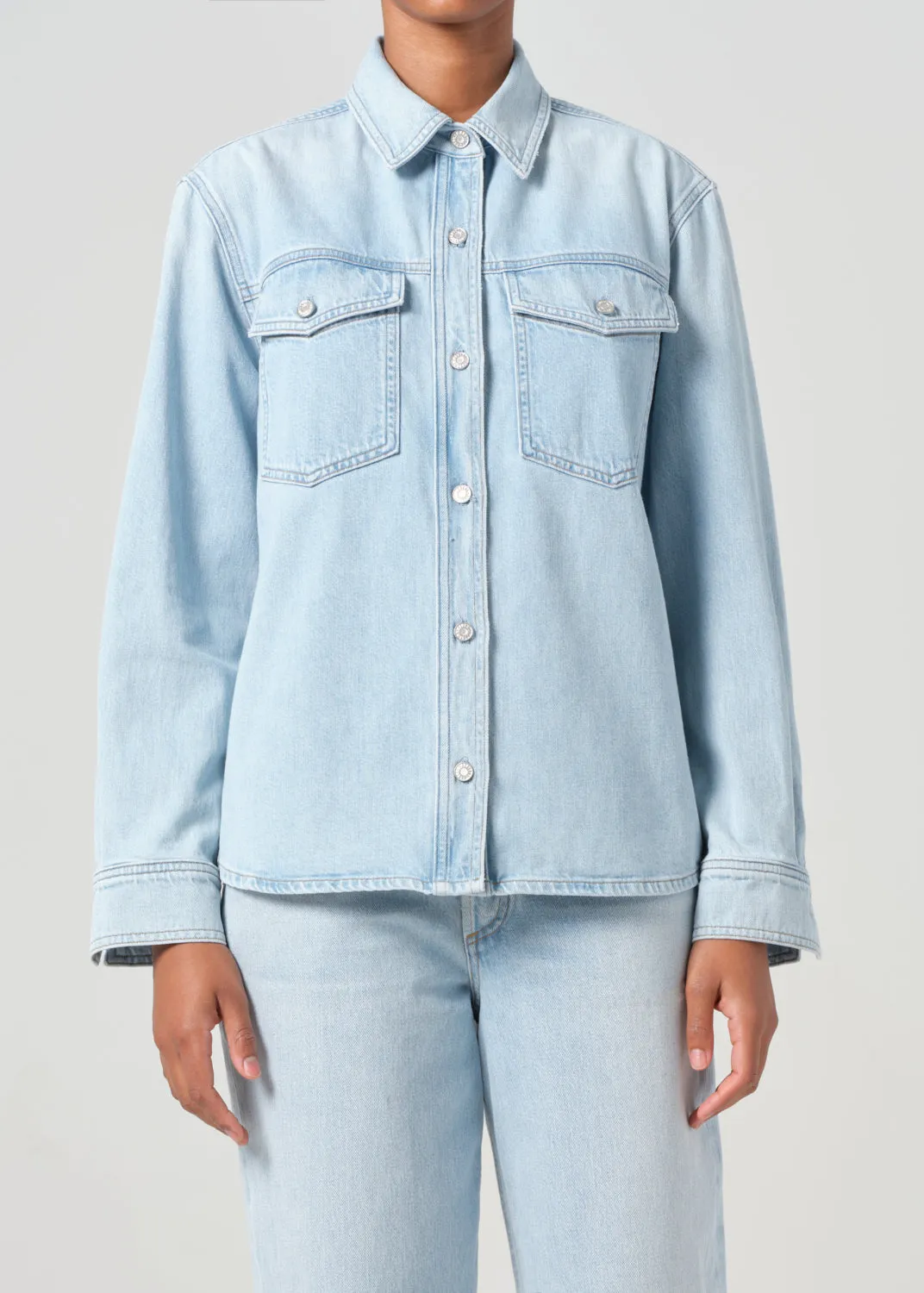 Rina Slim Shirt in Extract sold by Agolde