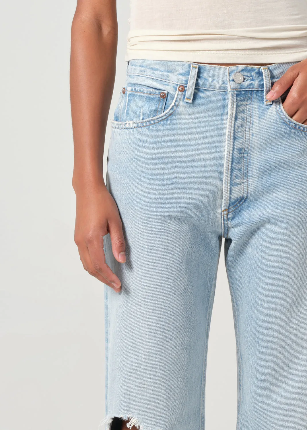 90's Crop Mid Rise Straight in Segment sold by Agolde product image thumbnail 4