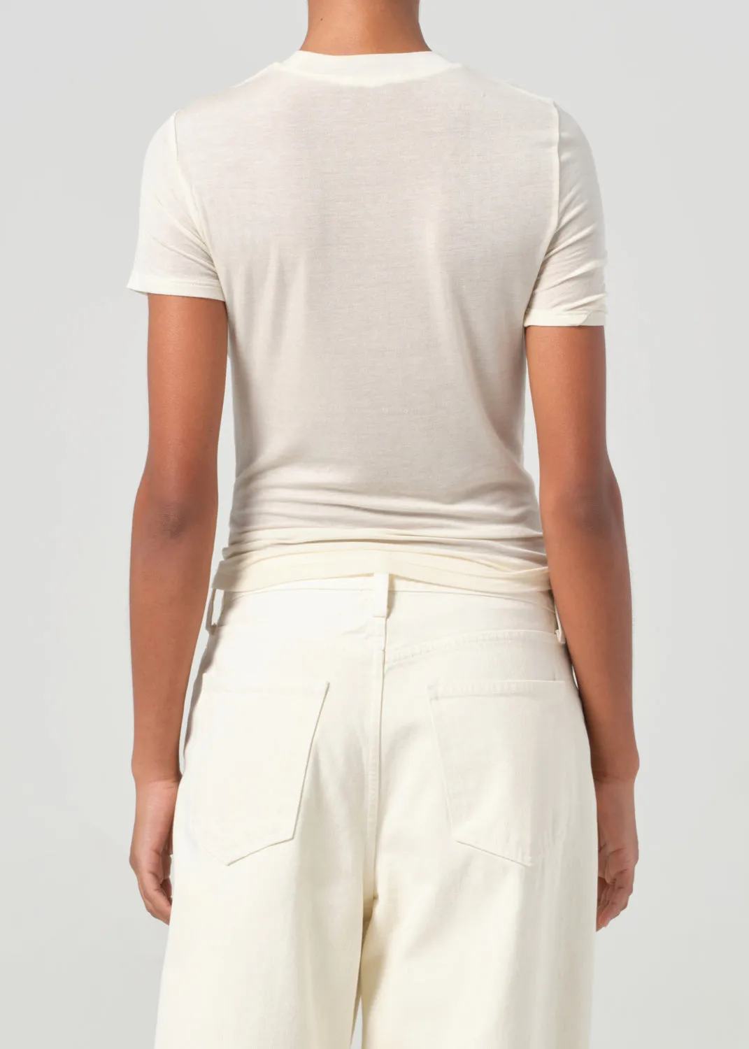 Lissa Tee in Oat Milk sold by Agolde product image thumbnail 2