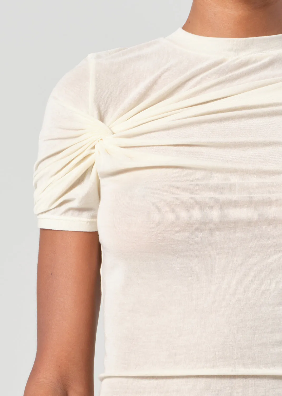 Lissa Tee in Oat Milk sold by Agolde product image thumbnail 5