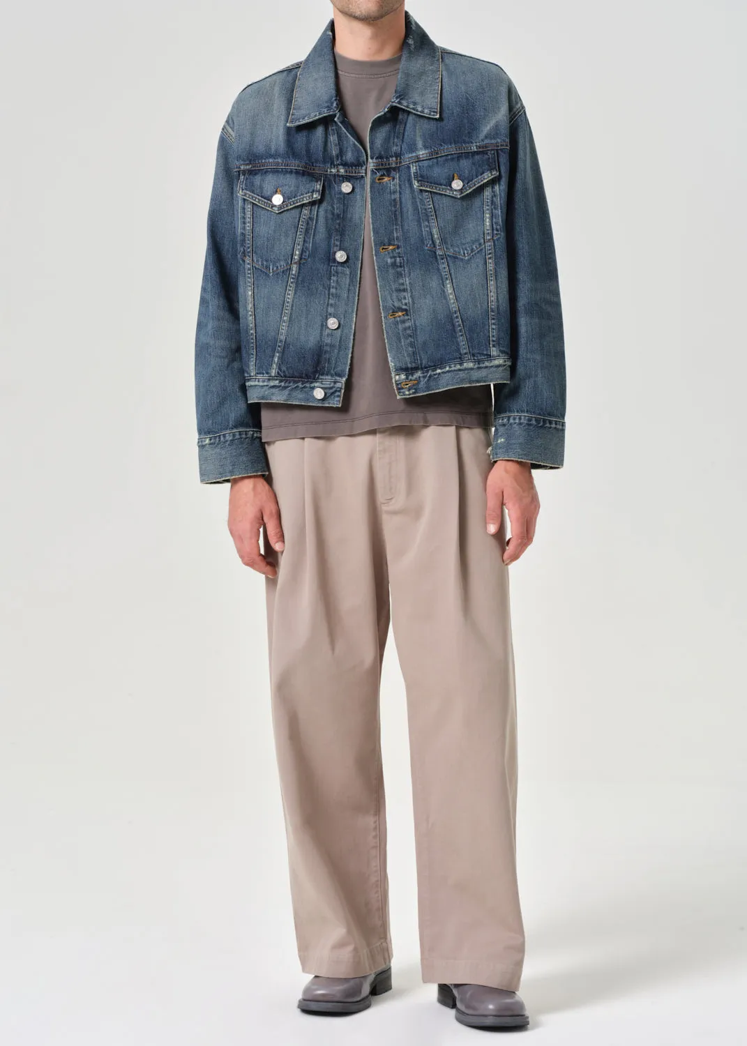 Gaius Chino in Oyster sold by Agolde product image thumbnail 2