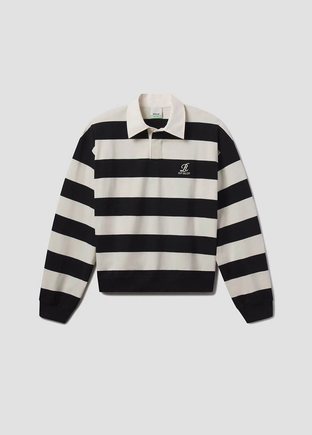 AGOLDE / RSVP Rugby in Black / Cream sold by Agolde