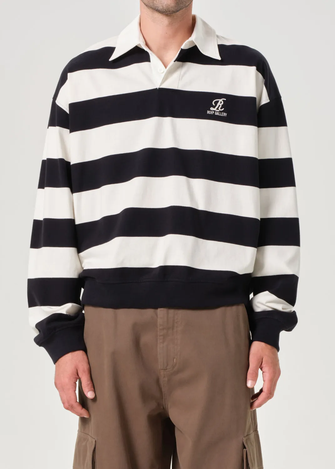 AGOLDE / RSVP Rugby in Black / Cream sold by Agolde product image thumbnail 2