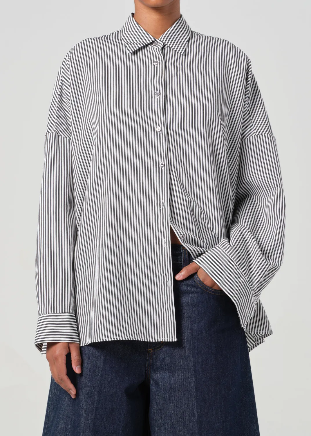 Roux Shirt in Solene Stripe sold by Agolde product image thumbnail 2