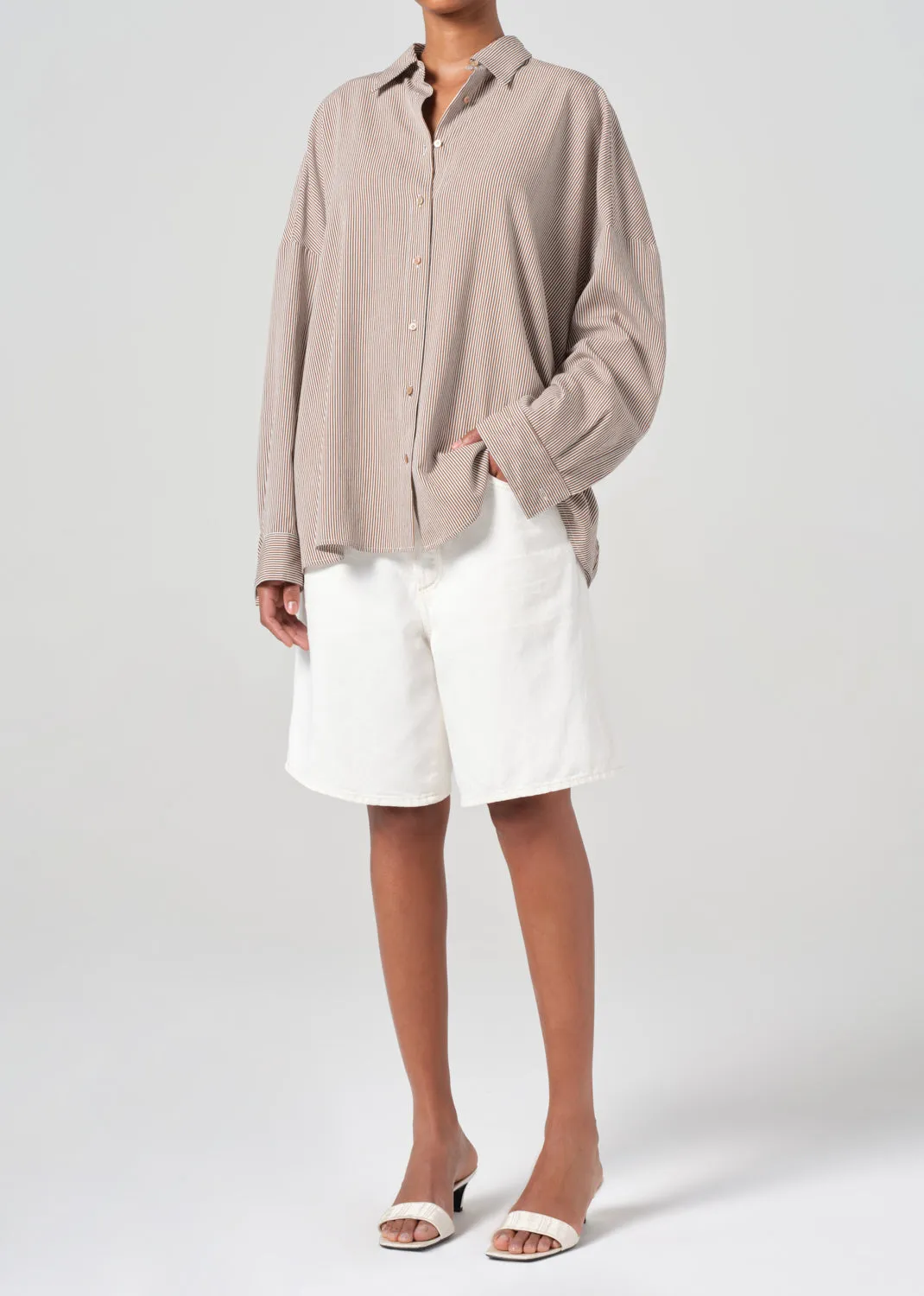 Roux Shirt in Jakarta Stripe sold by Agolde product image thumbnail 4