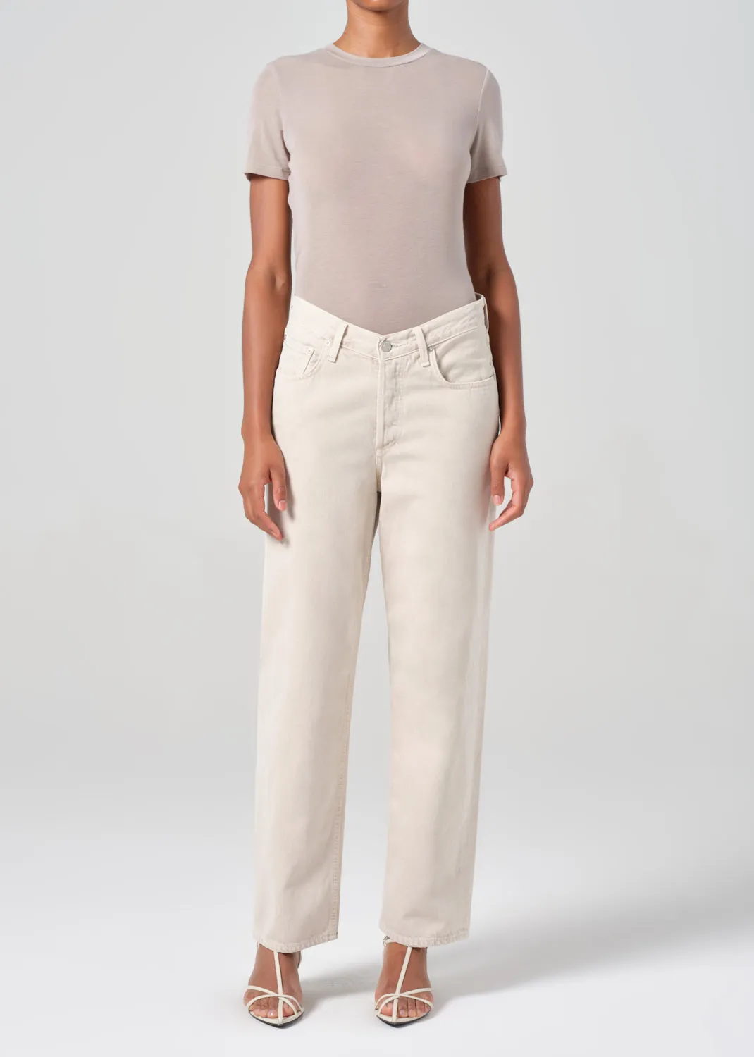 V-Waist Baggy in Scone sold by Agolde