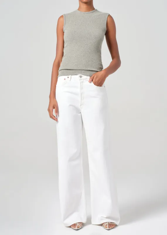 Dame High Rise Wide Leg No Cuff in Milkshake sold by Agolde