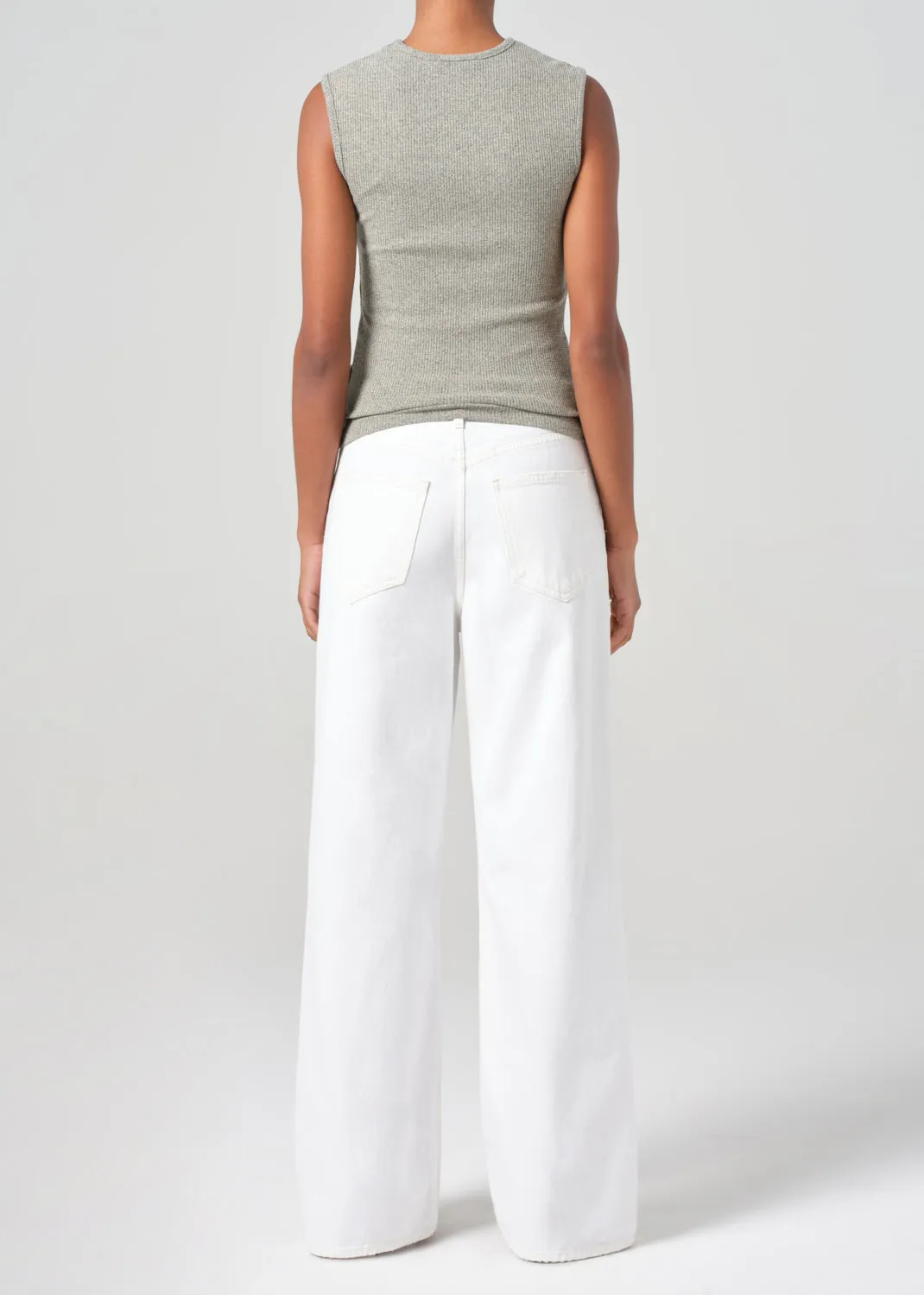 Dame High Rise Wide Leg No Cuff in Milkshake sold by Agolde product image thumbnail 2