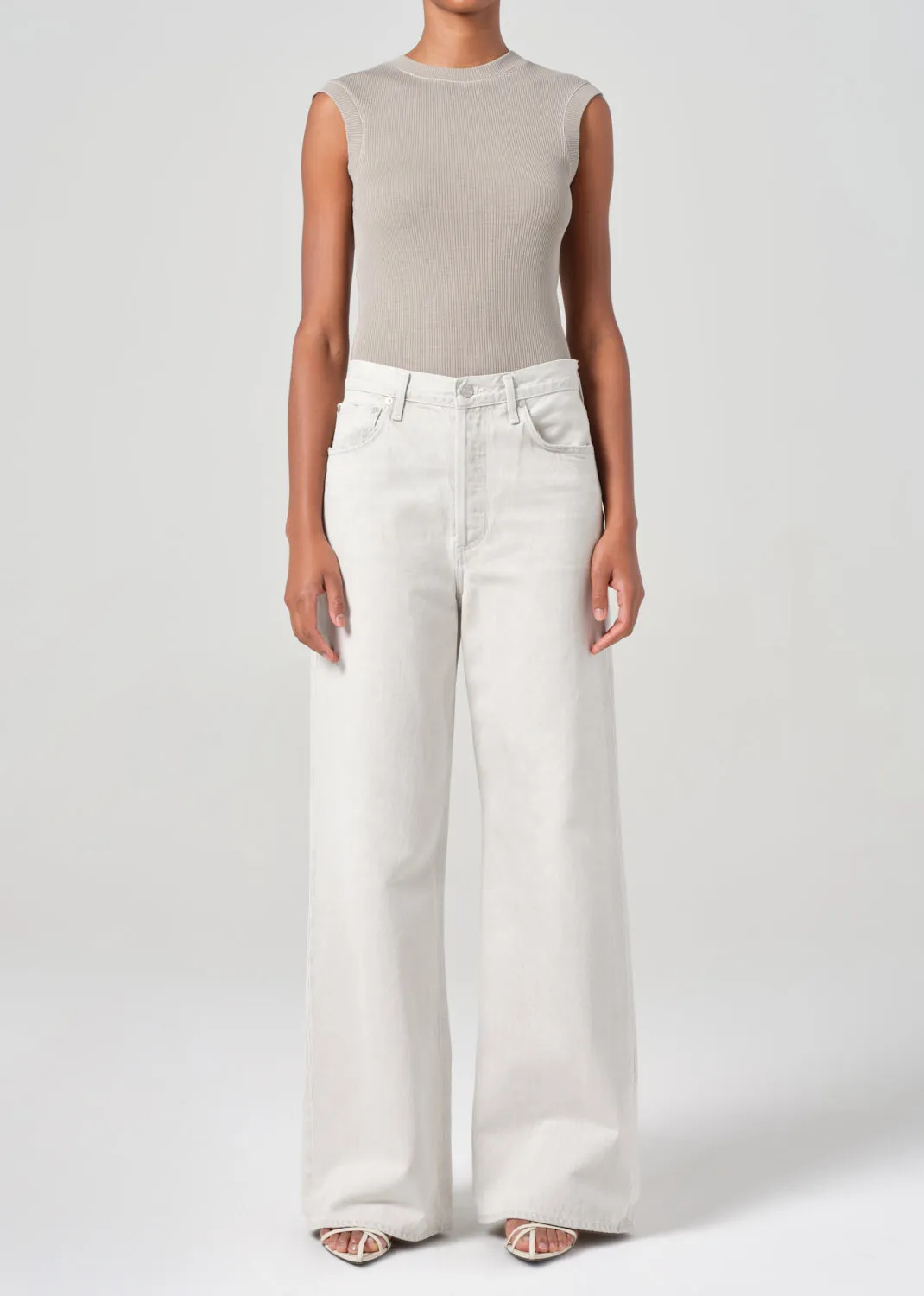 Dame High Rise Wide Leg No Cuff in Colina sold by Agolde