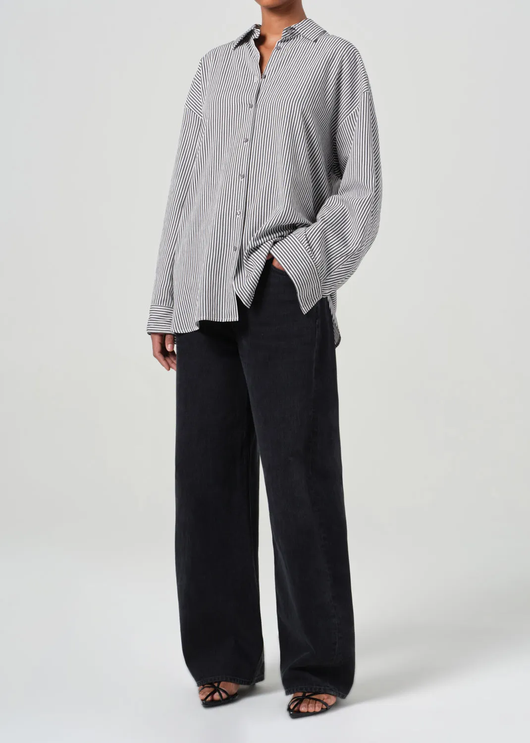 Brona Shirt in Solene Stripe sold by Agolde product image thumbnail 3