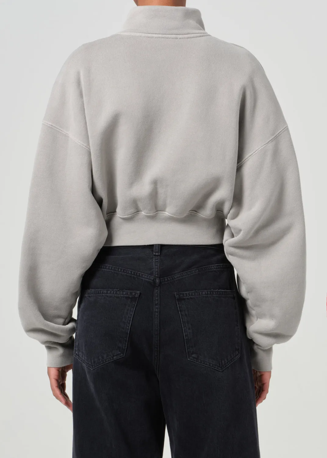 Asta Zip Sweatshirt in Drab sold by Agolde product image thumbnail 2