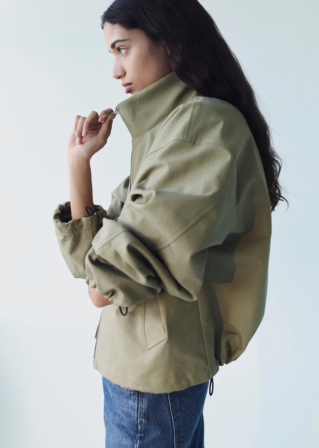 Laurie Jacket in Khaki sold by Agolde
