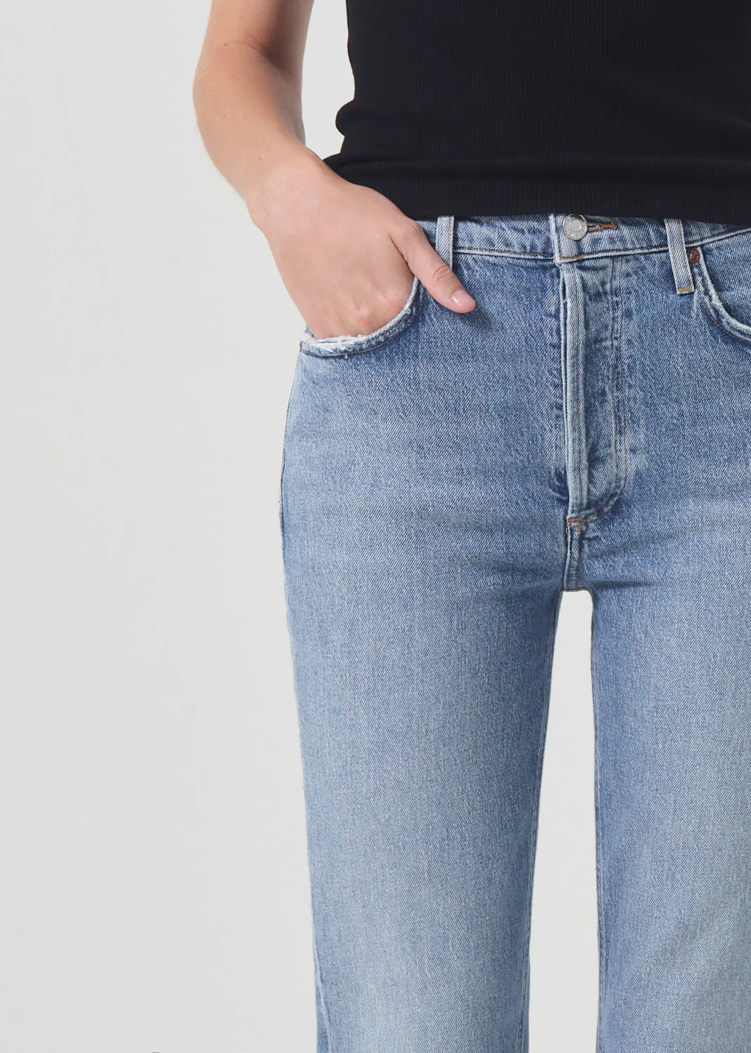 Riley High Rise Straight Crop (Stretch) in Quiver sold by Agolde product image thumbnail 5