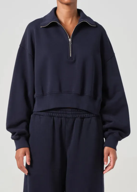 Bethan Quarter Zip Sweatshirt in Mirage sold by Agolde