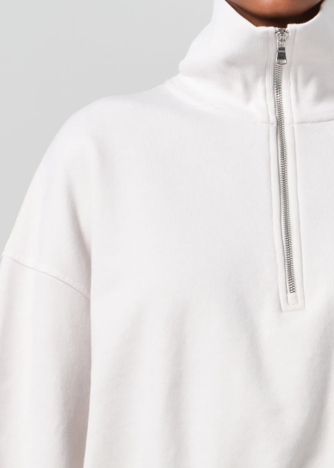 Bethan Quarter Zip Sweatshirt in Wired sold by Agolde product image thumbnail 5
