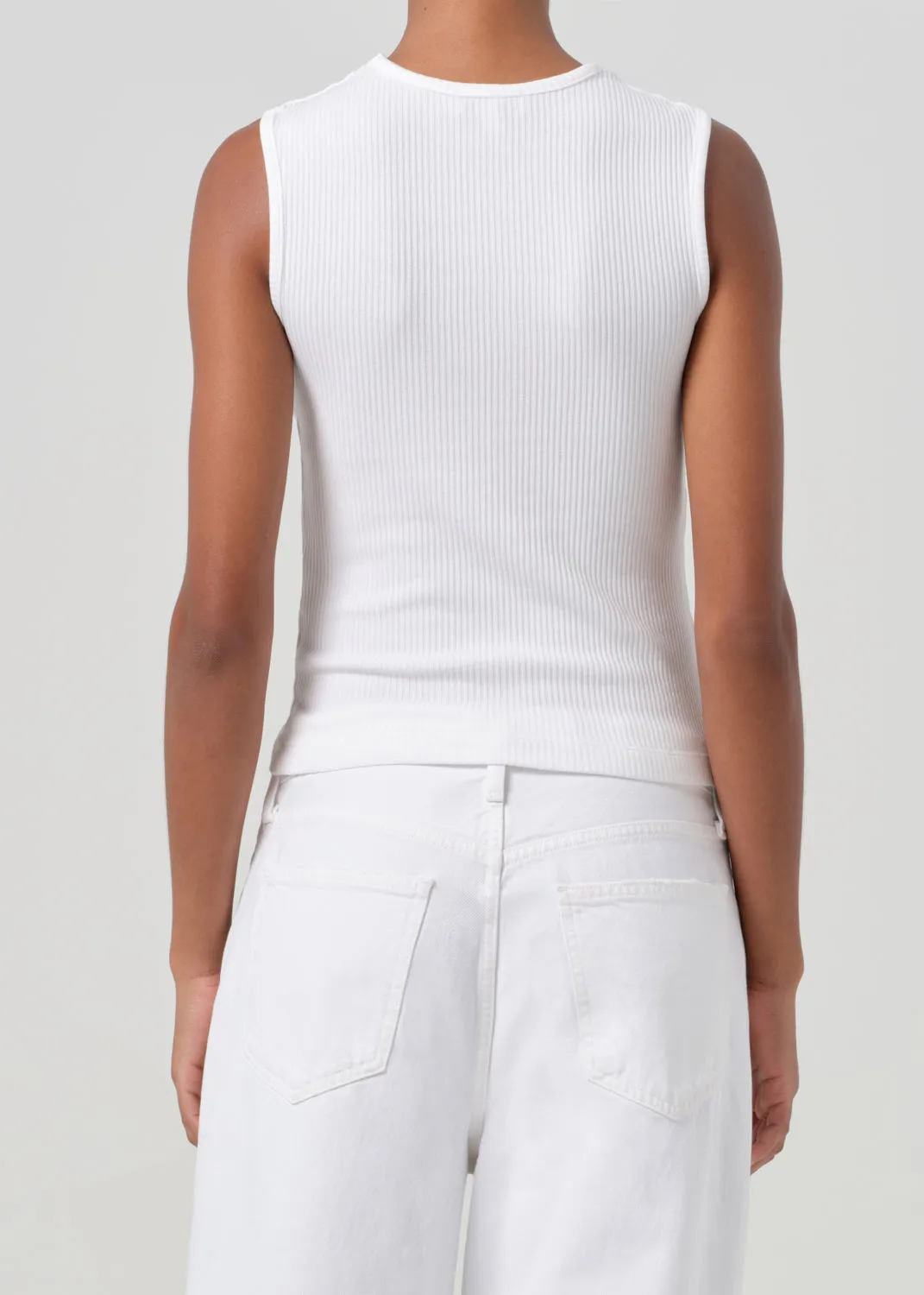 Binx Tank in White sold by Agolde product image thumbnail 3