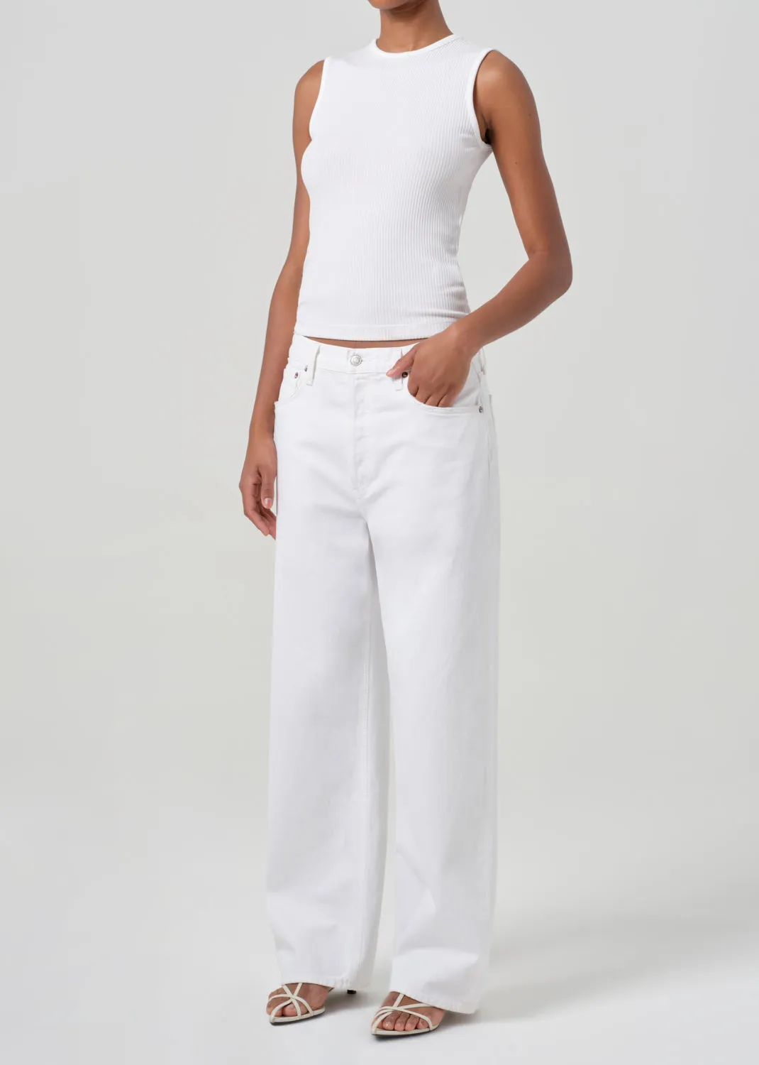 Binx Tank in White sold by Agolde product image thumbnail 4