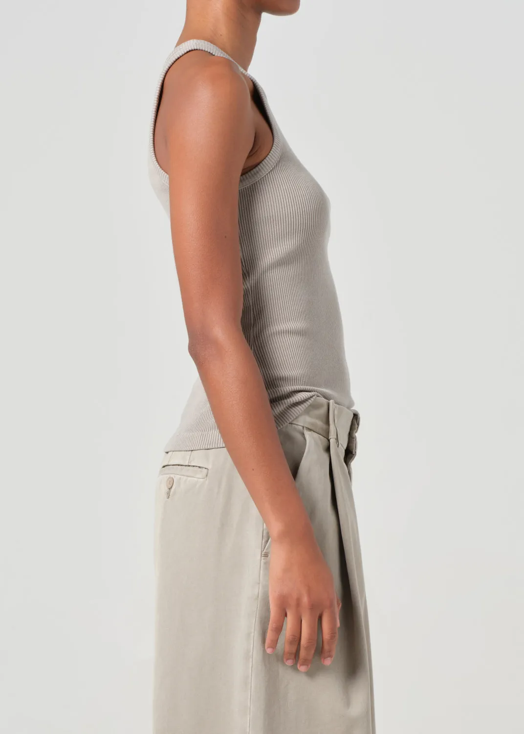 Rayne Tank in Drab sold by Agolde product image thumbnail 4