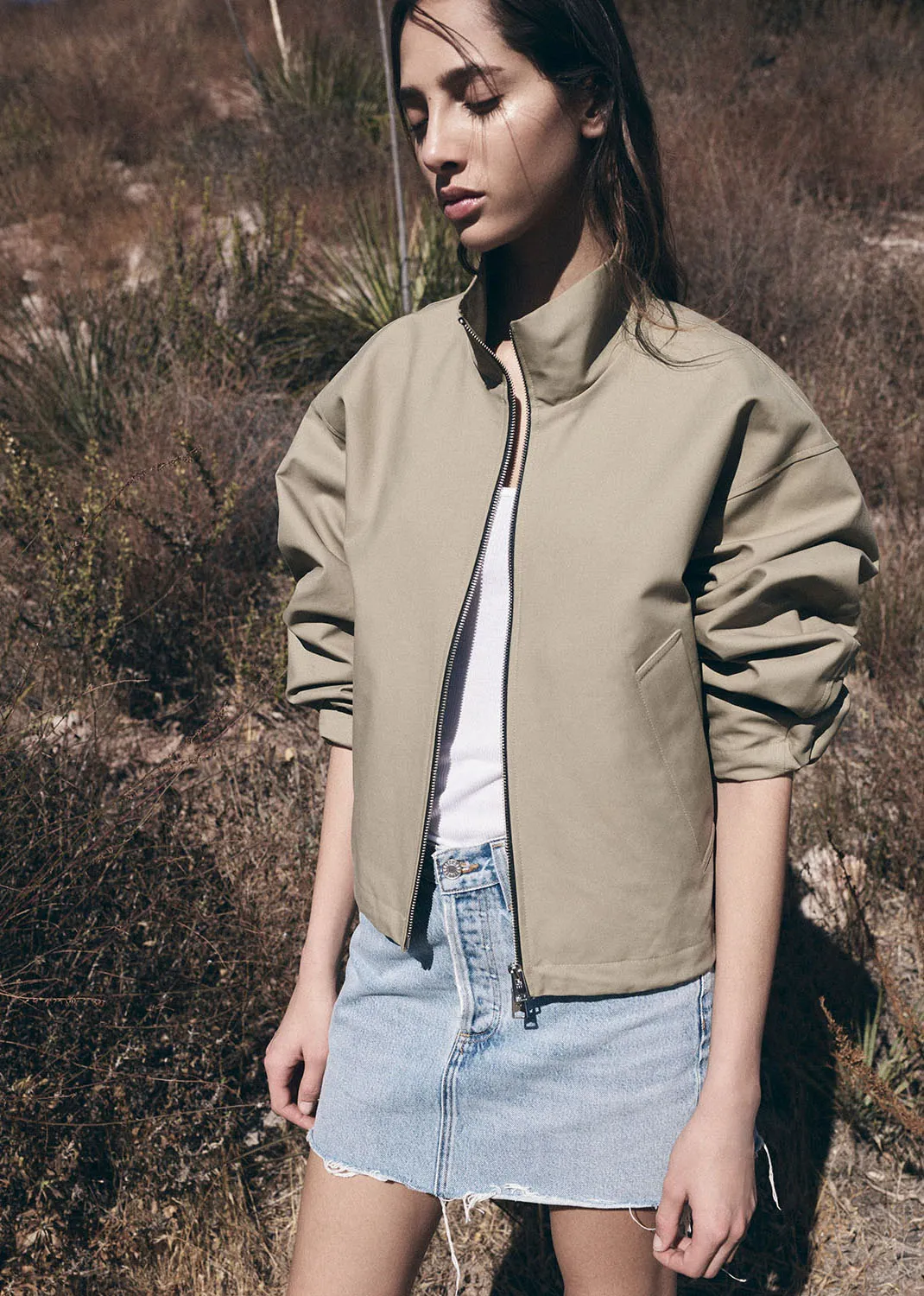 V-Waist Mini Skirt in Force sold by Agolde product image thumbnail 2