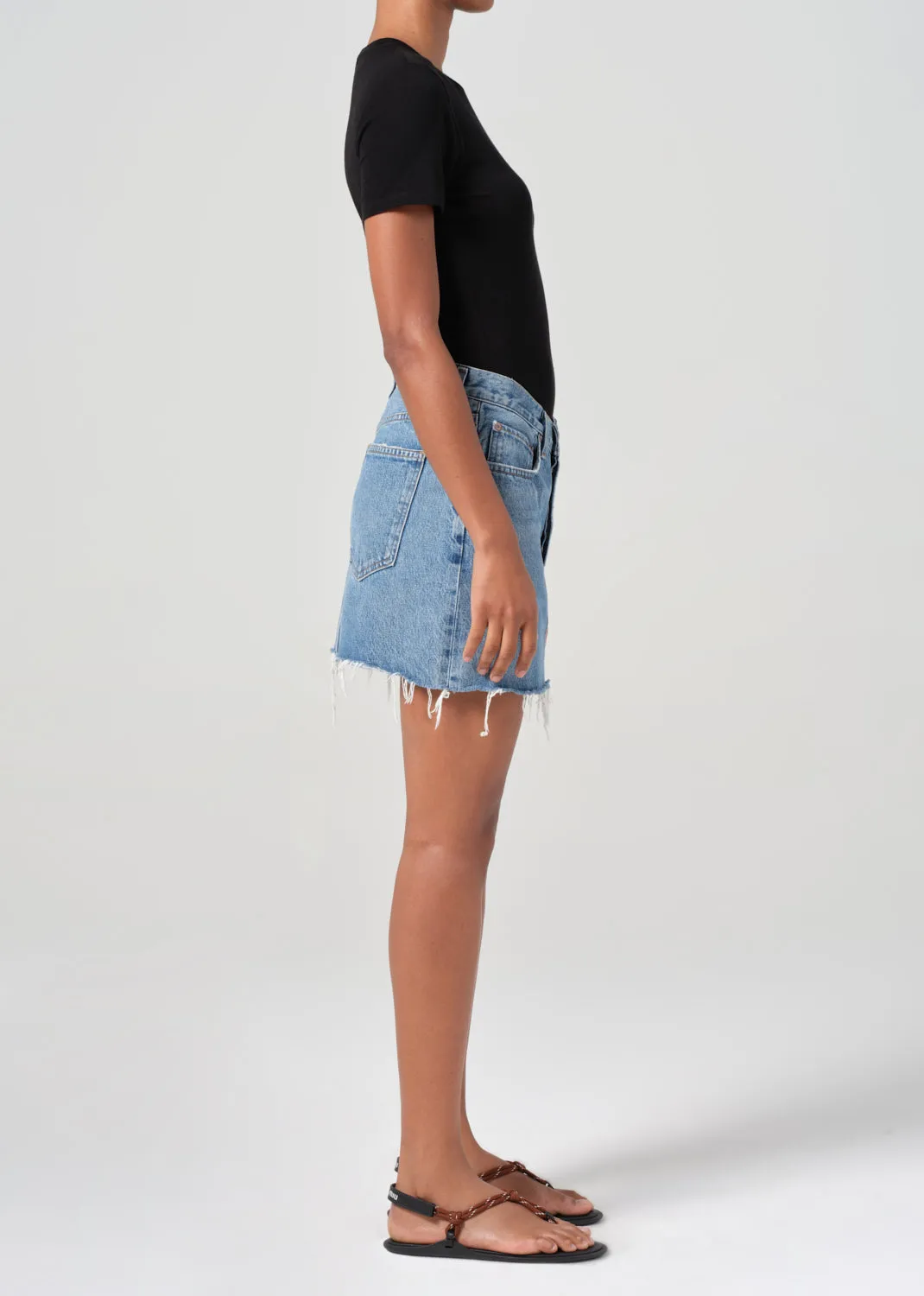 V-Waist Mini Skirt in Fairway sold by Agolde product image thumbnail 3