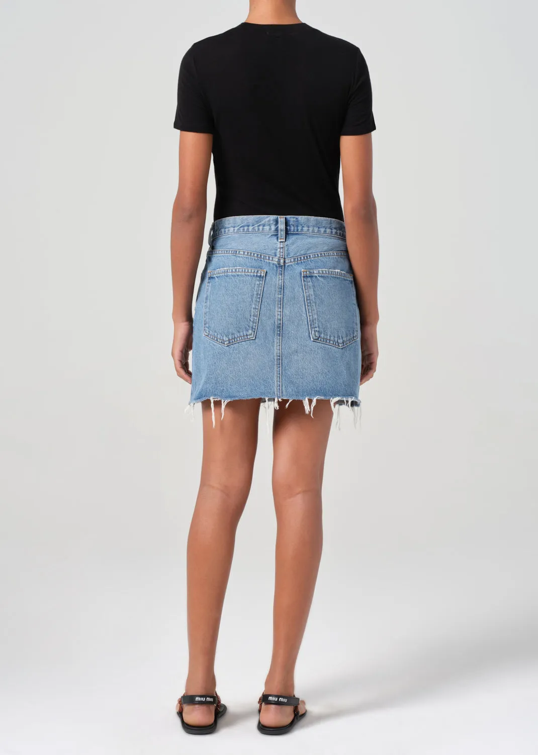 V-Waist Mini Skirt in Fairway sold by Agolde product image thumbnail 2