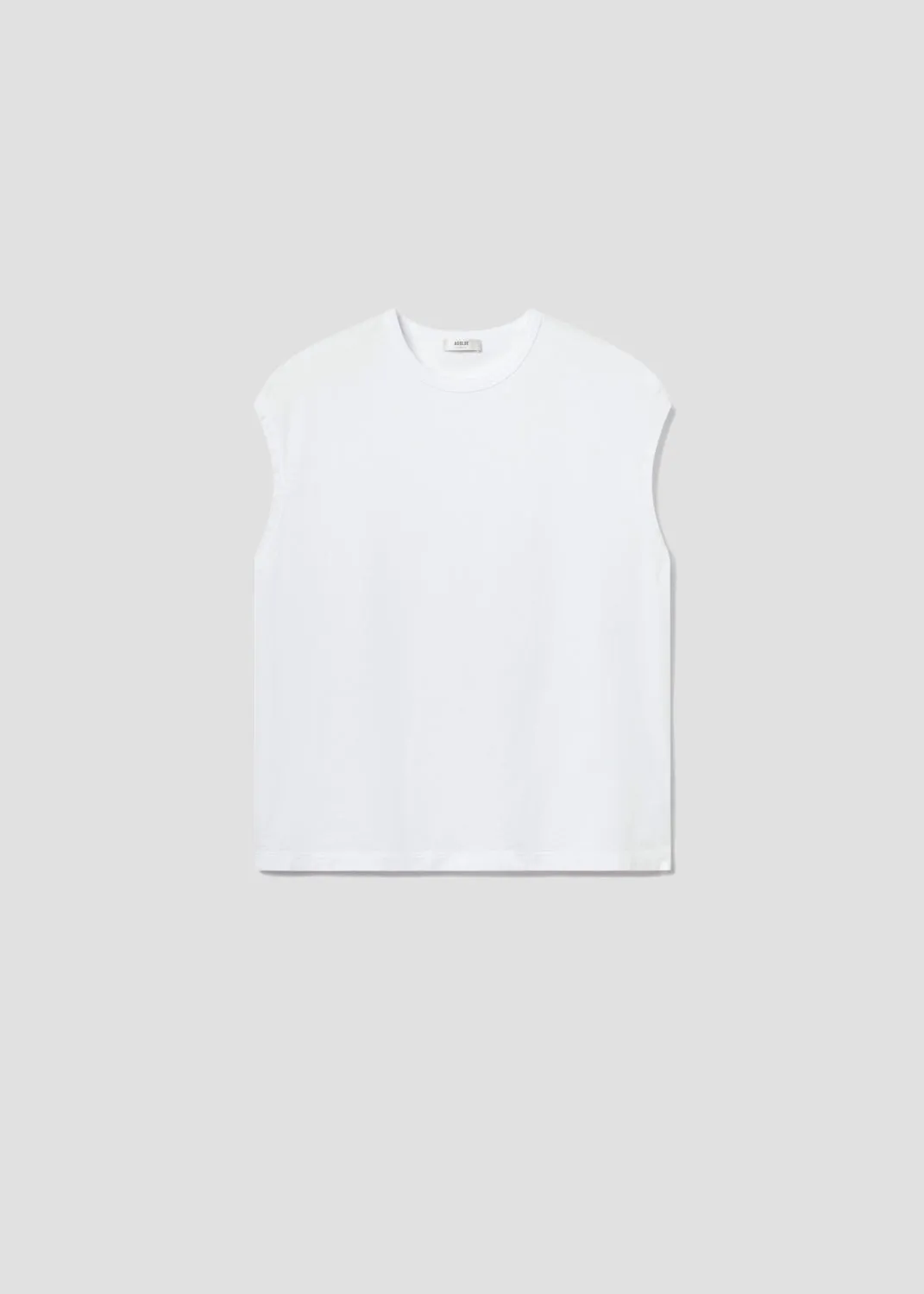 Leonard Sleeveless Tee in White sold by Agolde