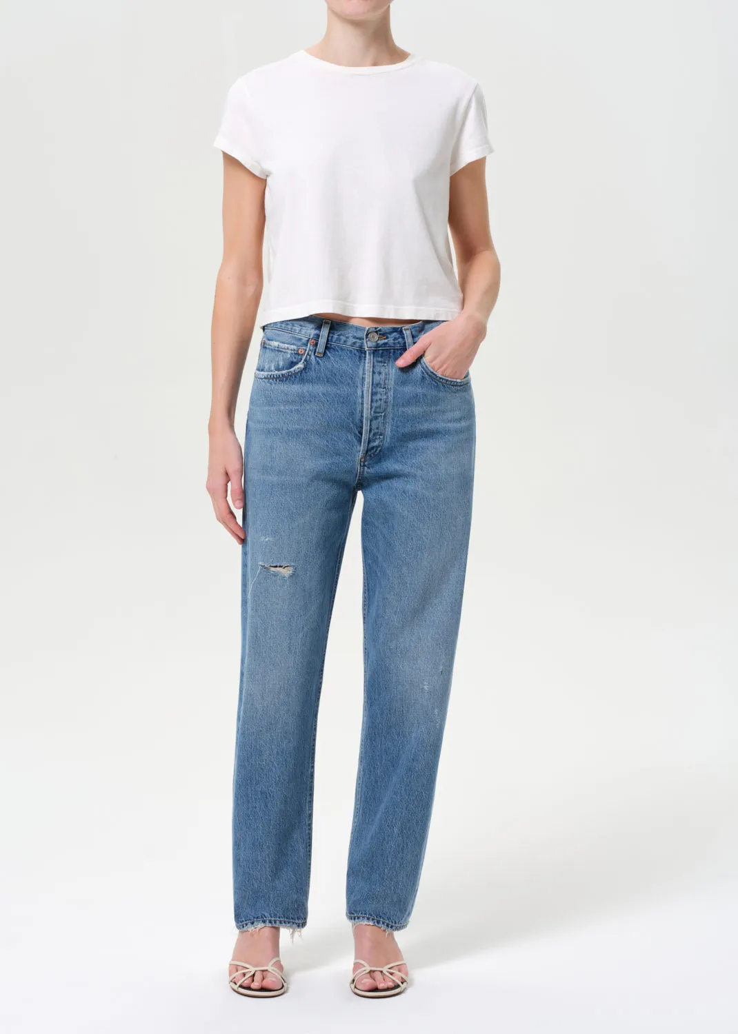 90's Mid Rise Straight in Shrine sold by Agolde