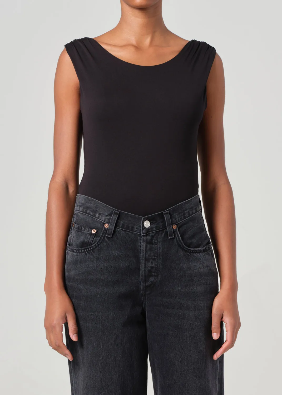 Ara Bodysuit in Black sold by Agolde