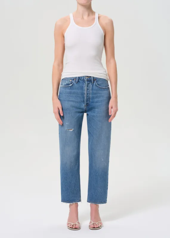 90's Crop Mid Rise Straight in Shrine sold by Agolde