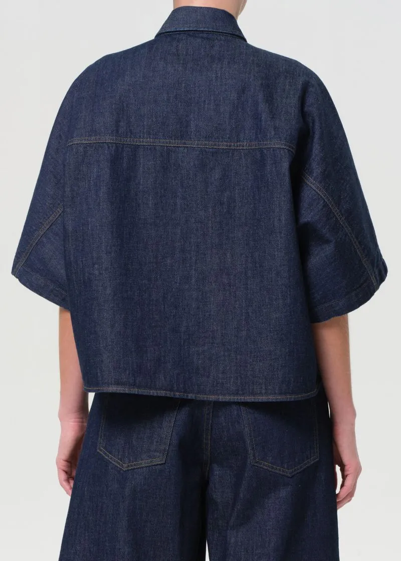 Taron Dolman Denim Shirt in Pure sold by Agolde product image thumbnail 2