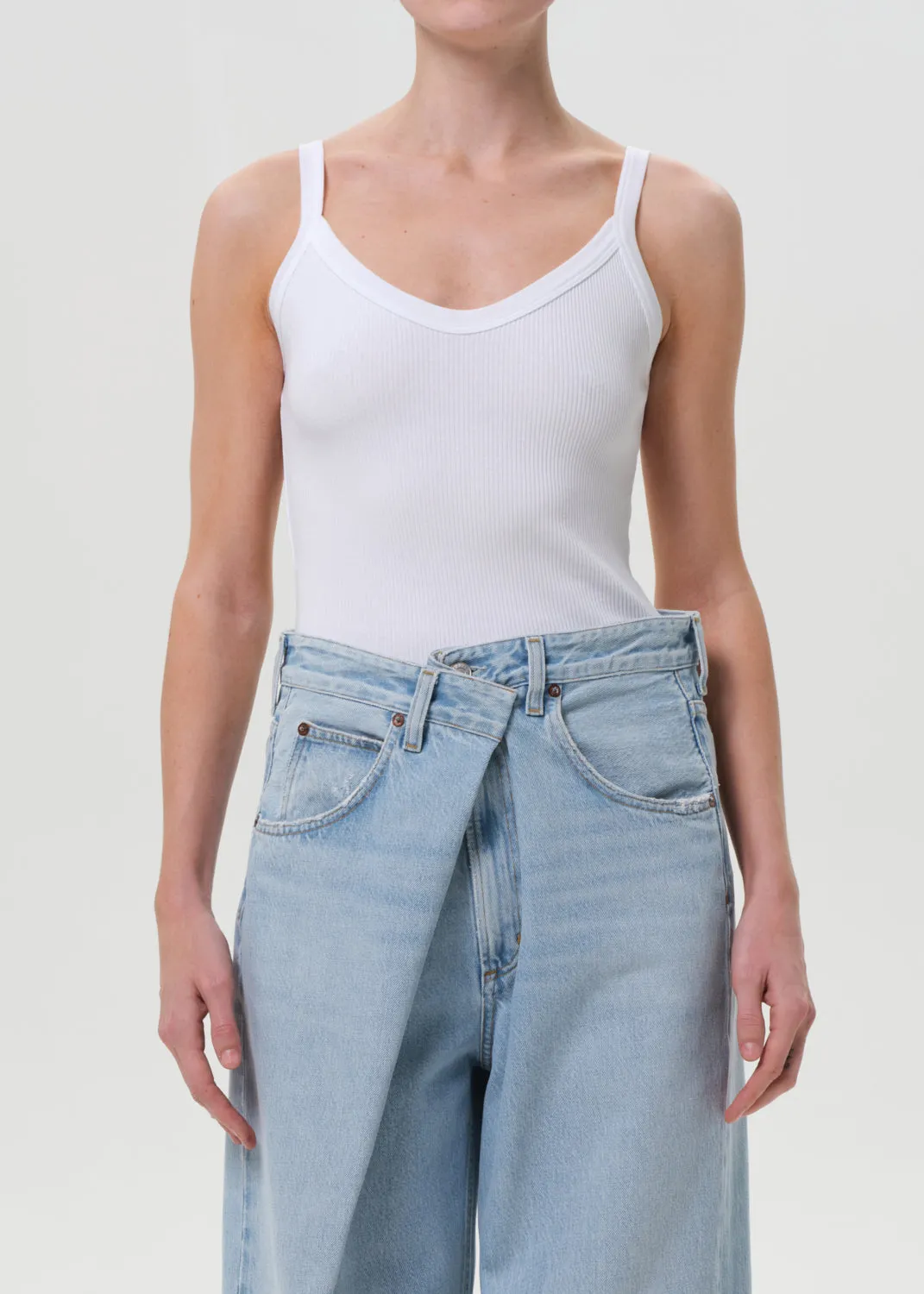 Jordan Tank in White sold by Agolde