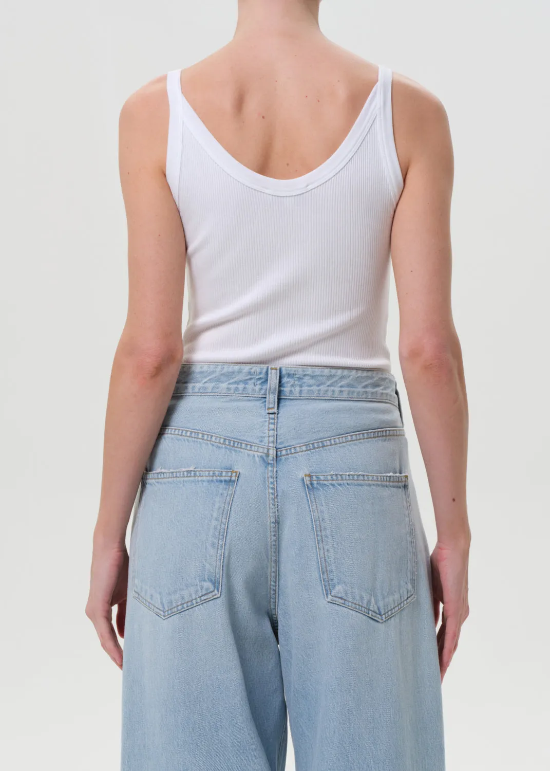 Jordan Tank in White sold by Agolde product image thumbnail 2