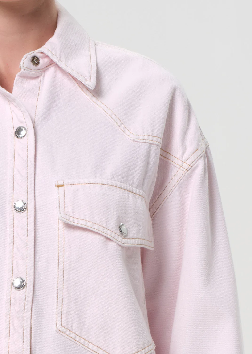 Lotta Western Shirt in Cosmos sold by Agolde product image thumbnail 5