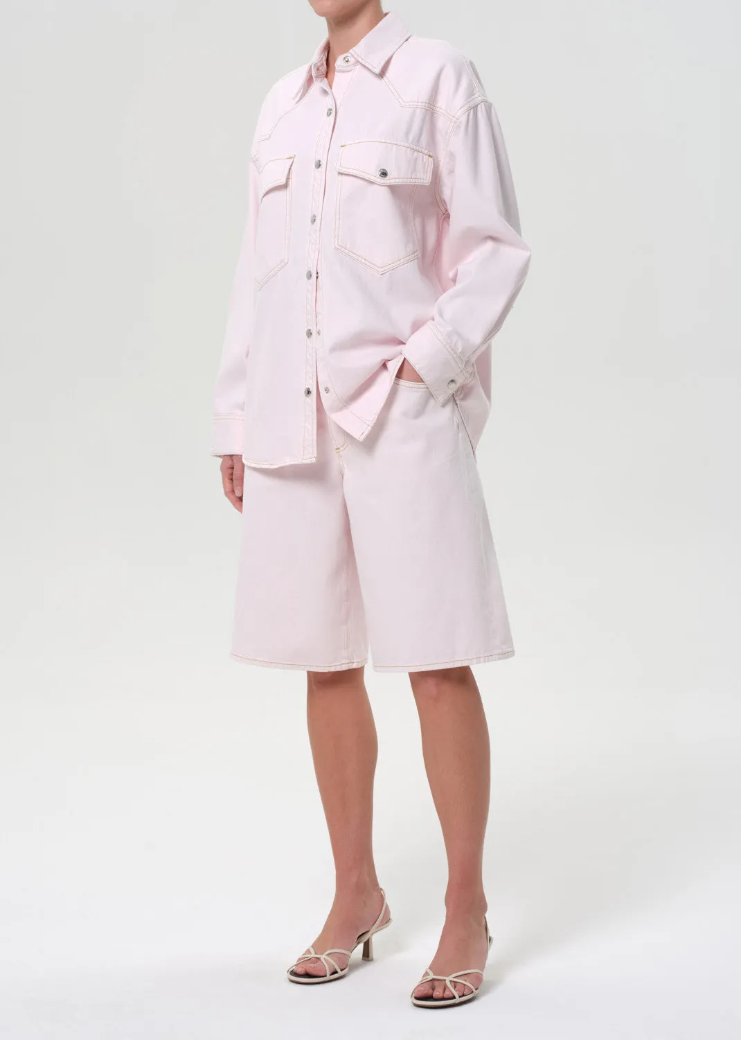 Lotta Western Shirt in Cosmos sold by Agolde product image thumbnail 4