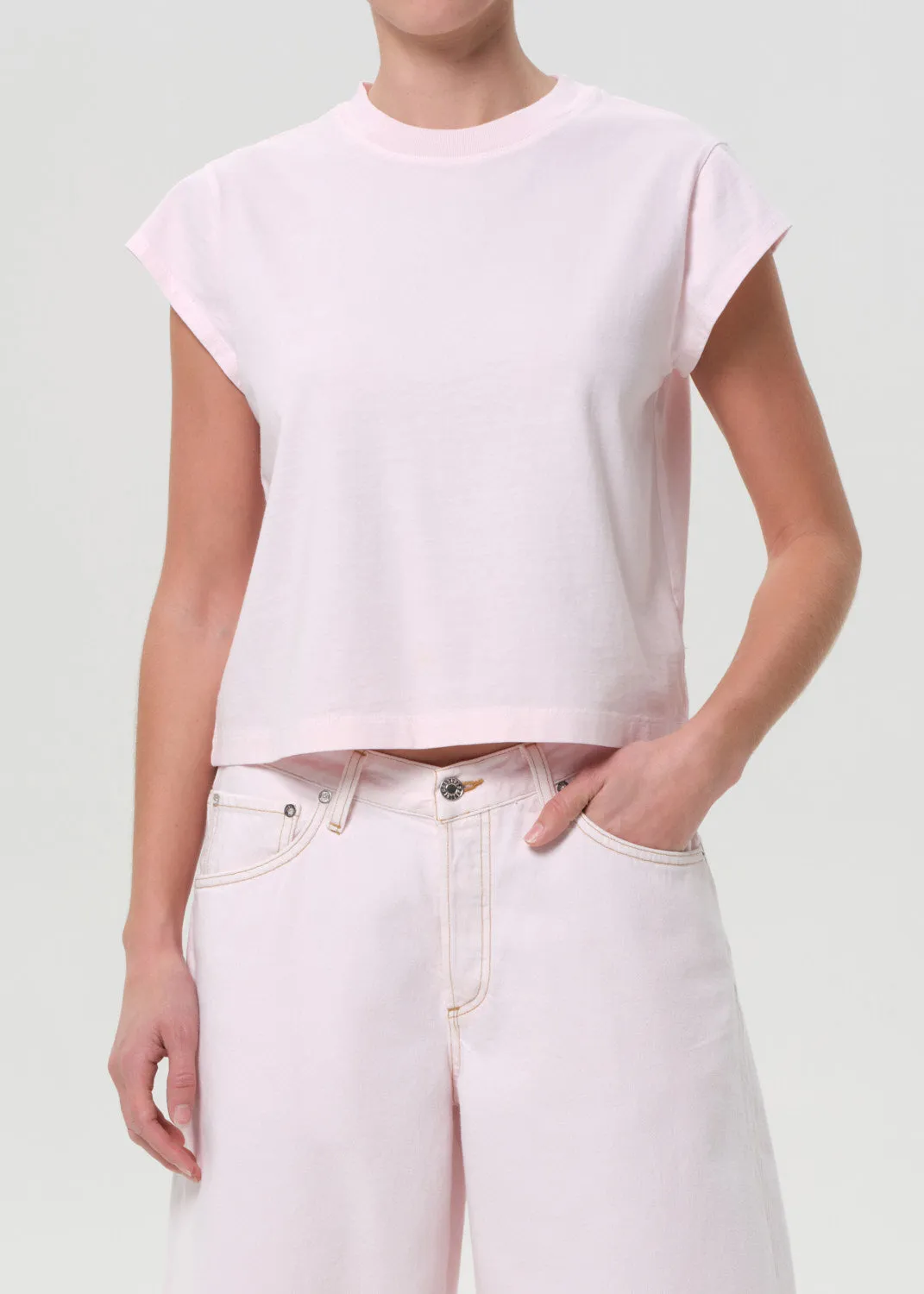 Bryce Cap Sleeve Tee in Cosmos sold by Agolde