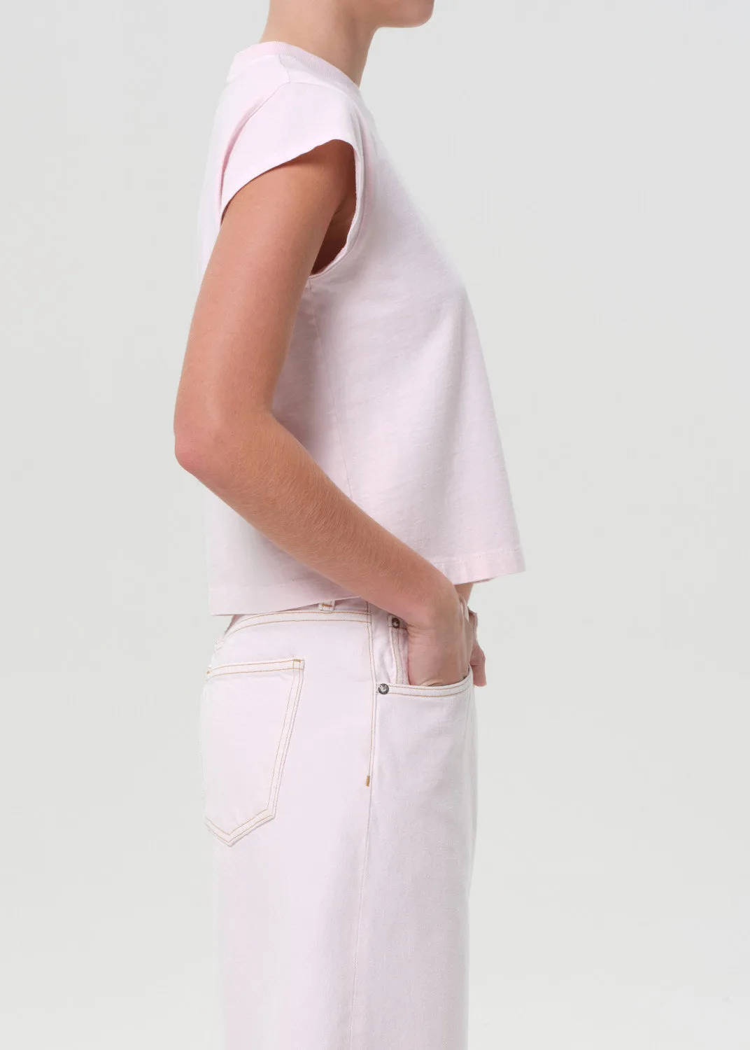 Bryce Cap Sleeve Tee in Cosmos sold by Agolde product image thumbnail 3