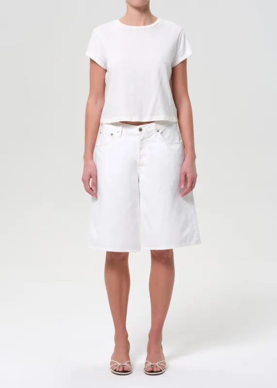 Baggy V-Short in Milkshake sold by Agolde