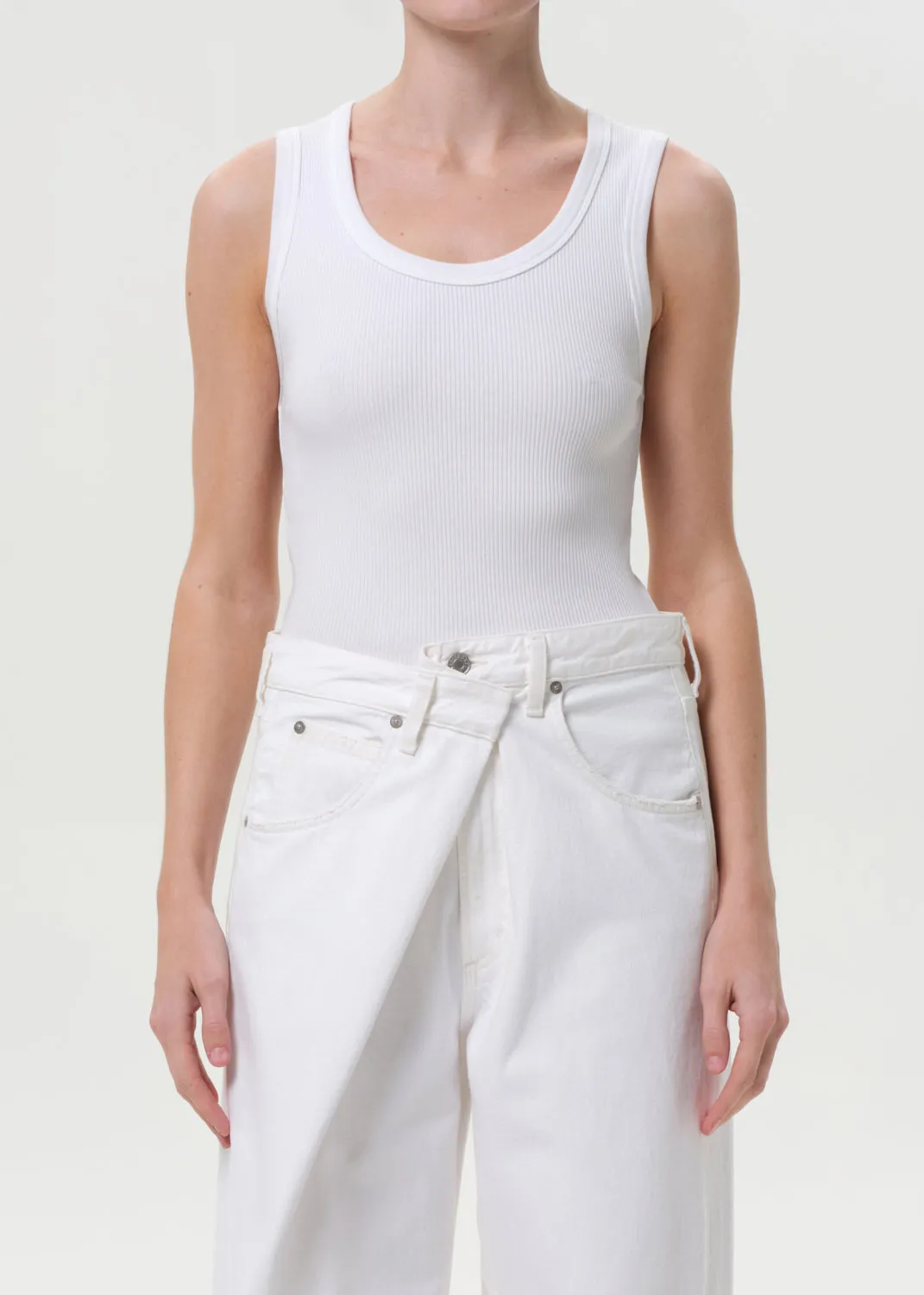 Poppy Tank in White sold by Agolde