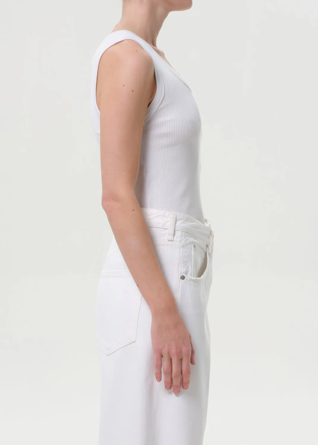 Poppy Tank in White sold by Agolde product image thumbnail 3