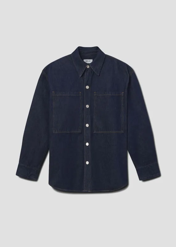 Atticus Shirt in Rinse sold by Agolde