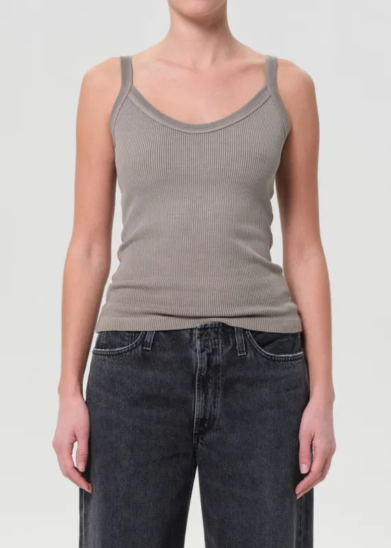 Jordan Tank in Drab sold by Agolde