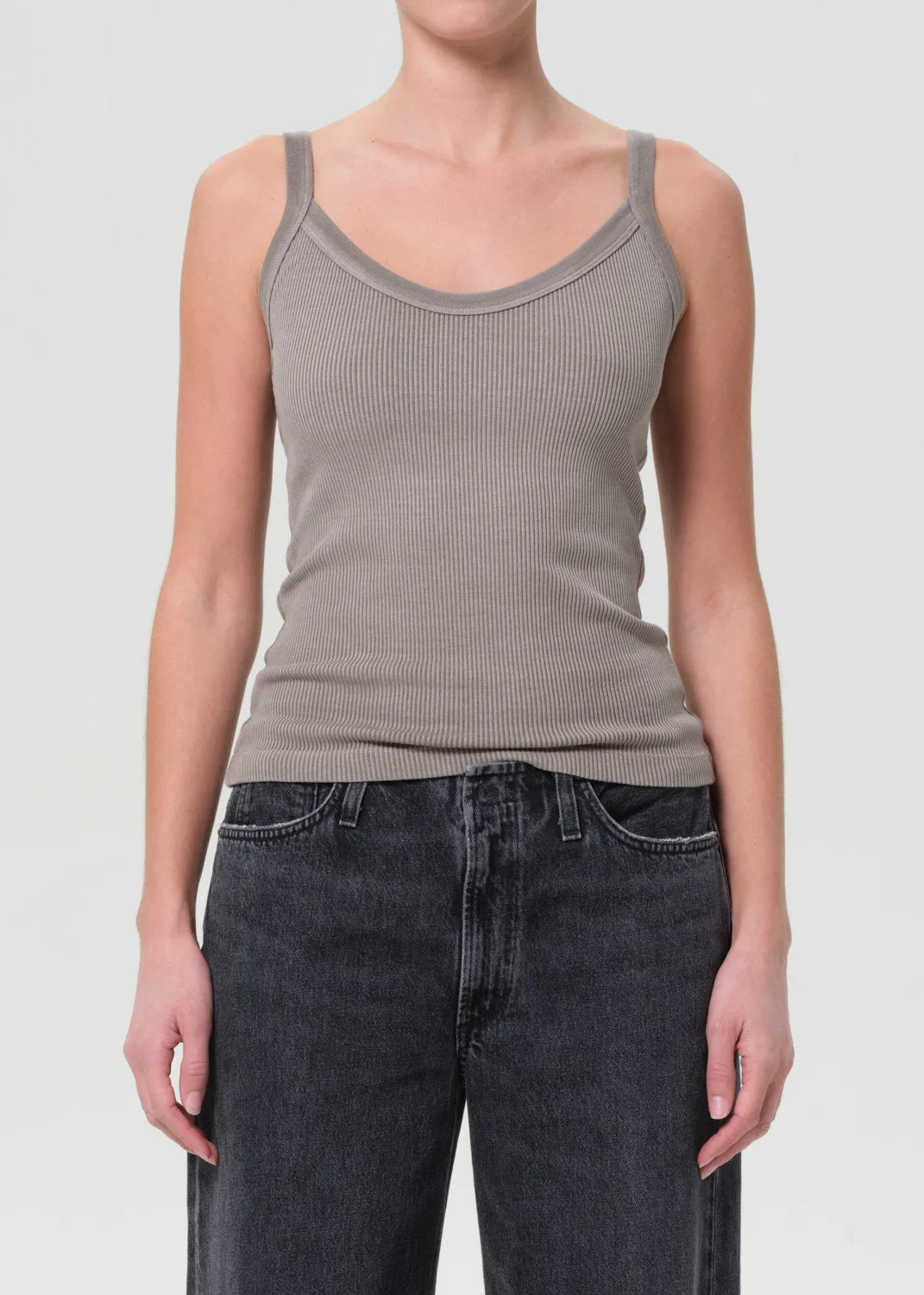 Jordan Tank in Drab sold by Agolde