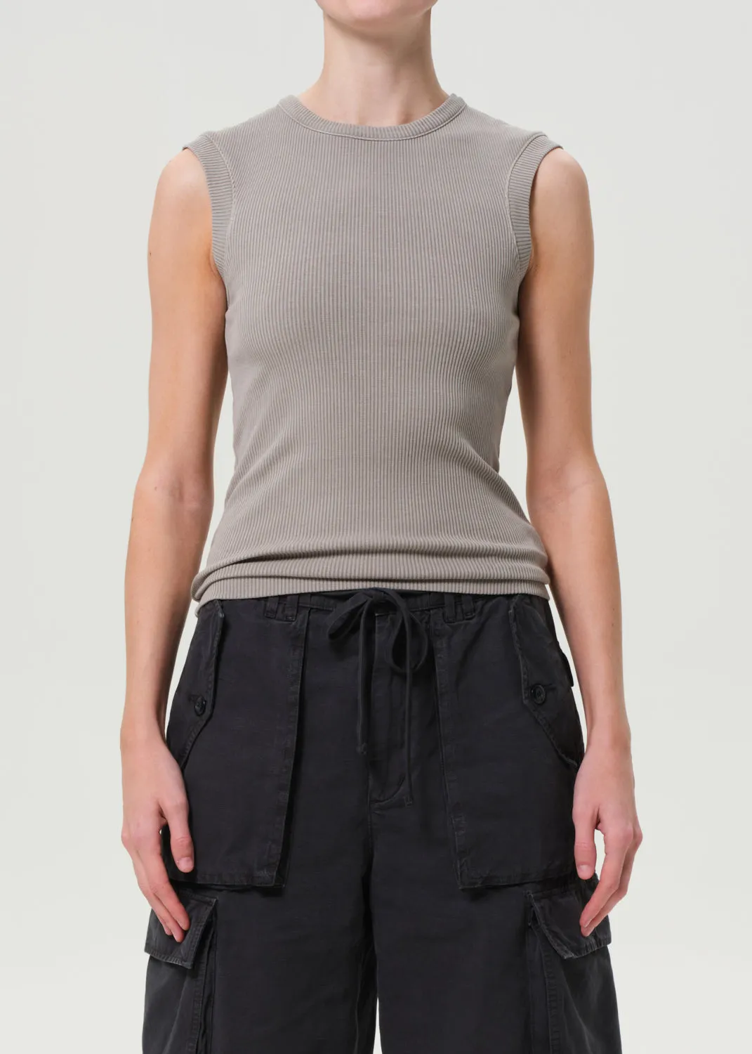 Cassidy Tank in Drab sold by Agolde