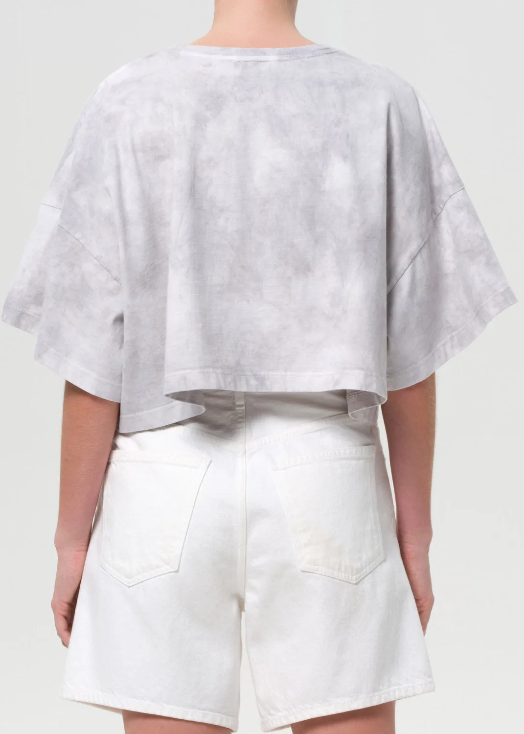 Arli Oversized Cropped Tee in Turbine sold by Agolde product image thumbnail 2