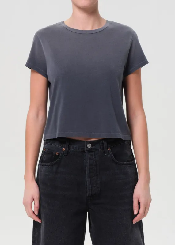 Adine Shrunken Tee in Windstorm sold by Agolde