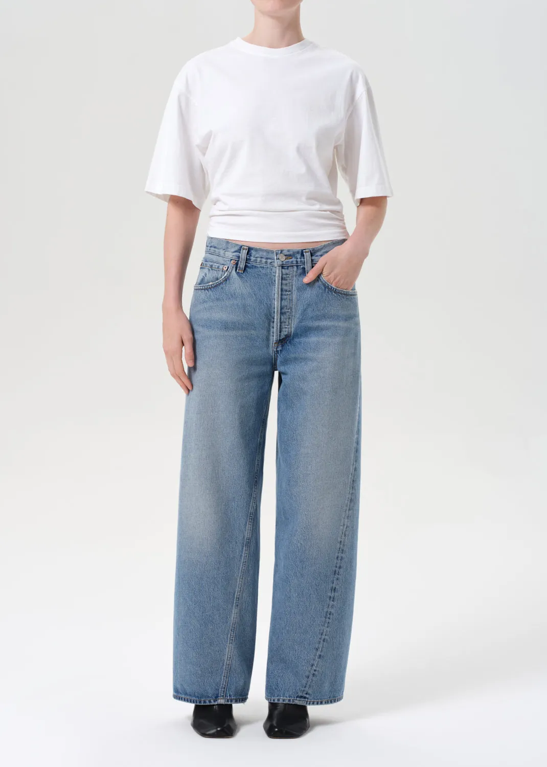 Twist Low Slung Baggy in Stage sold by Agolde