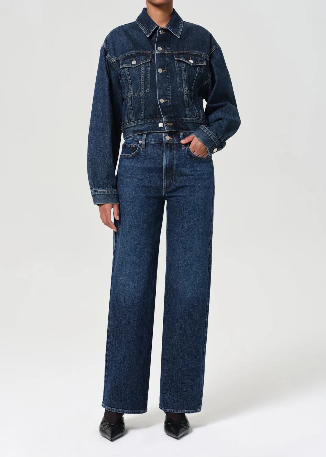 Harper Straight Jean (Stretch) in Echo sold by Agolde
